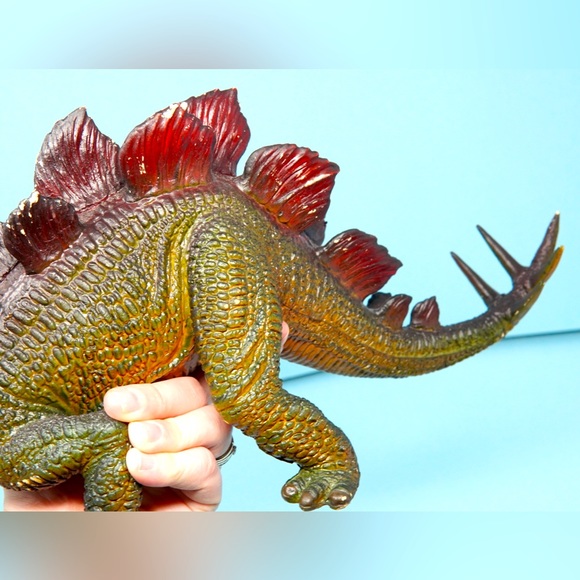 Vintage 1980’s Dinosaur Stegosaurus RARE Toys Jumbo Large Plastic Figure Dino - Picture 11 of 14